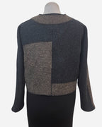 Charcoal Brown Alpaca Wool Bolero Knobby Weave | Engayla