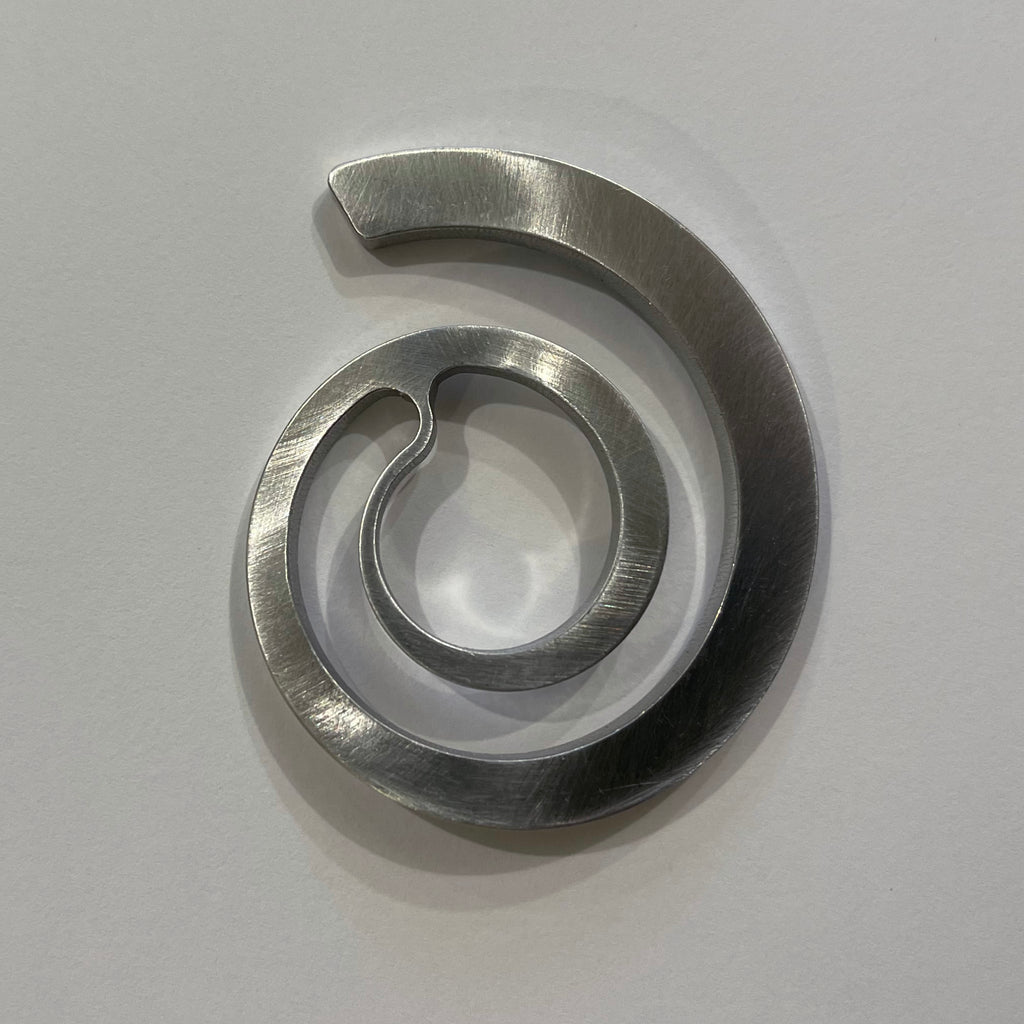 Brushed Metal Scarf Ring Knot Brooch Modern 2 Inch | Engayla