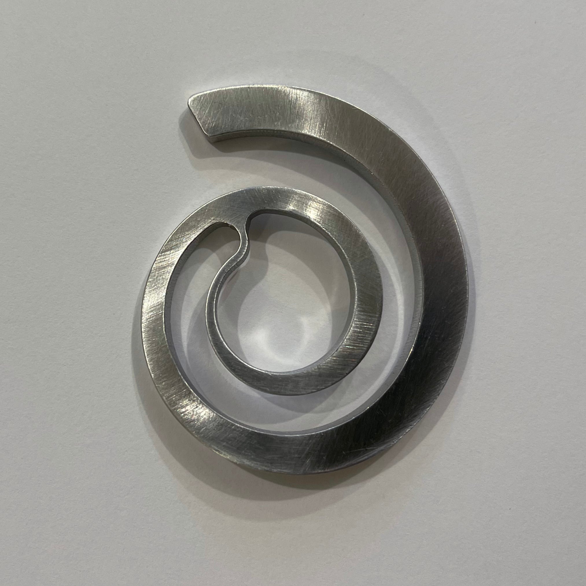 Brushed Metal Scarf Ring Knot Brooch Modern 2 Inch | Engayla