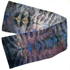Blue Purple Eco Print Silk Scarf Black Walnut | Engayla