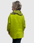 Chartreuse Cotton Sweatshirt Tunic Hi Lo | Engayla