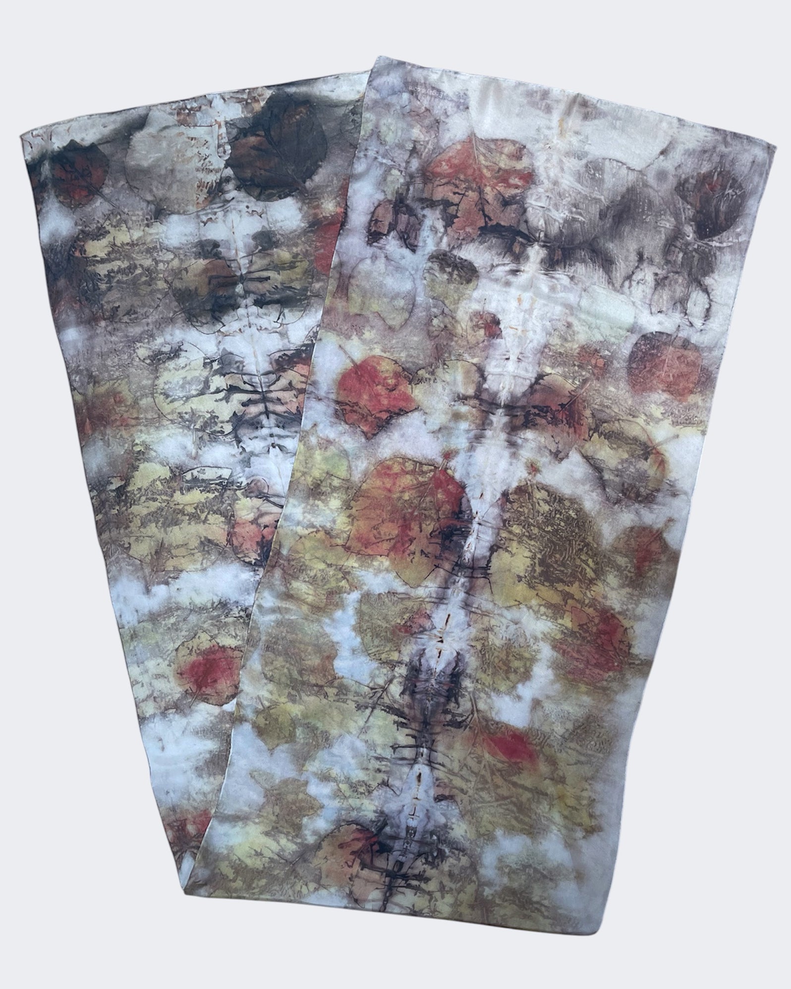 Copper Rust Silk Scarf Tulip Tree Eco Print | Engayla