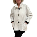 Cotton Canvas Jacket Vintage Button Durable