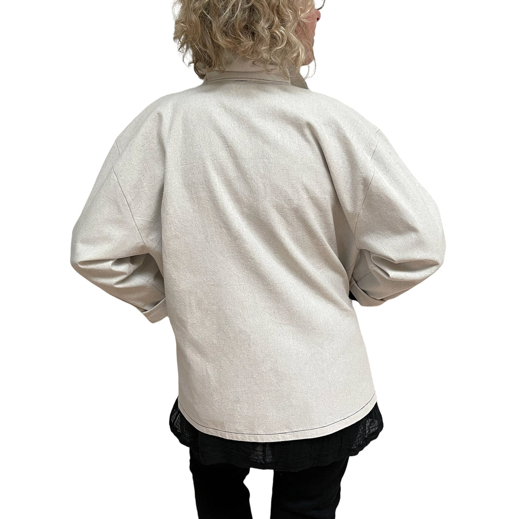 Cotton Canvas Jacket Vintage Button Durable