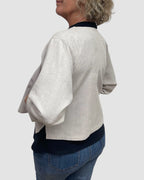 Cotton Canvas Cropped Jacket Vintage Buttons Layering | Engayla