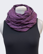 Eggplant Habotai Silk Infinity Scarf 88 Inch Loop | Engayla