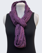 Eggplant Habotai Silk Infinity Scarf 88 Inch Loop | Engayla