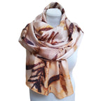Fireweed Eco Print Silk Scarf Natural Dye Botanical | Engayla