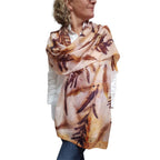 Fireweed Eco Print Silk Scarf Natural Dye Botanical | Engayla