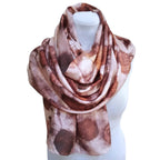 Eggplant Purple Eco Print Silk Scarf Natural Dye | Engayla