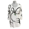 Black Art Tunic: Hand-Painted Cotton Tee, handmade in Seattle by Angela Ehrig