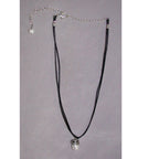 Freshwater Pearl Leather Cord Necklace Silver Wrapped | Engayla