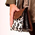 Neutral Leather Crossbody Purse Multi-Pocket Travel | Engayla