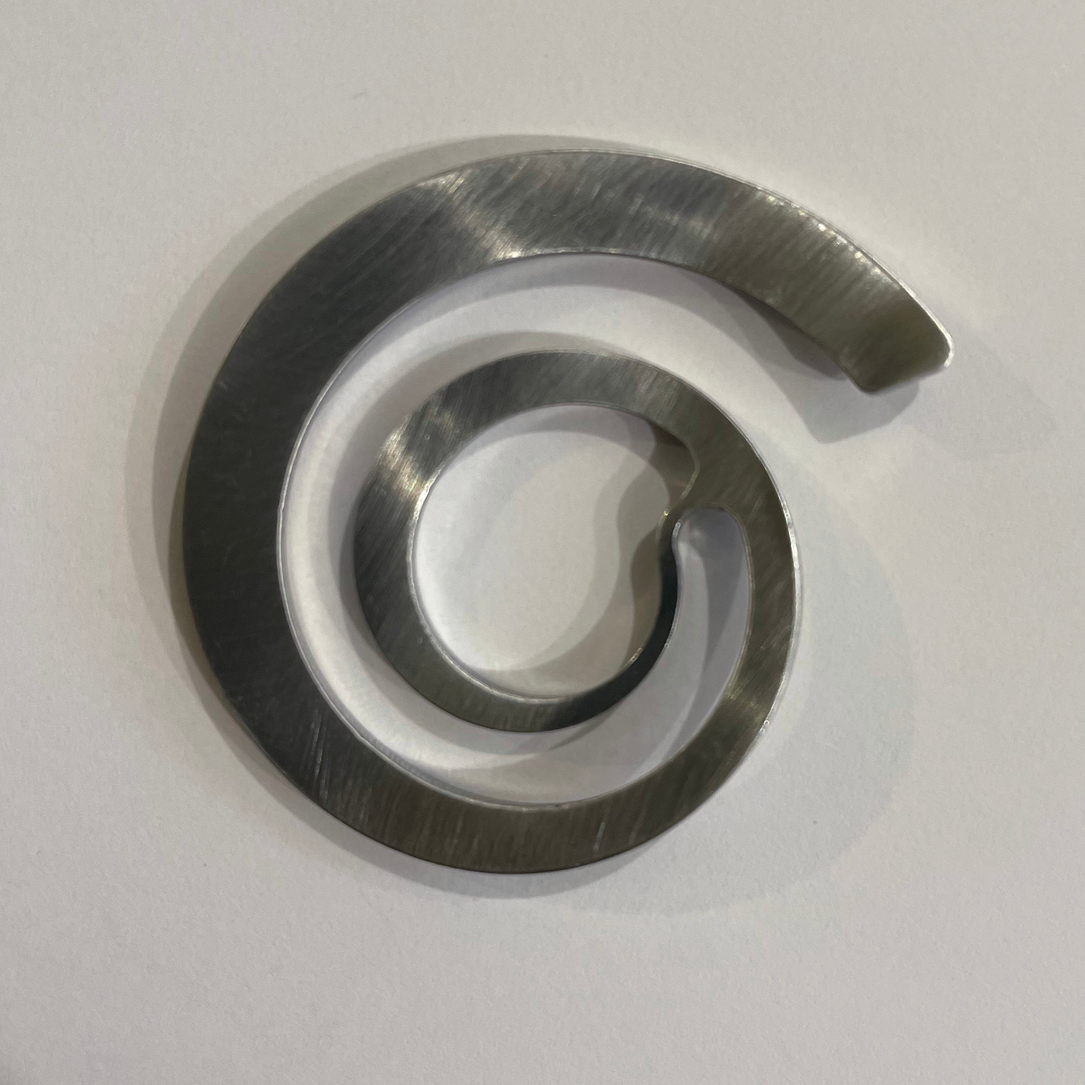 Brushed Metal Scarf Ring Knot Brooch Modern 2 Inch | Engayla