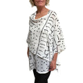 White Cotton Gauze Mud Cloth Set Hand Painted, handmade in Seattle by Angela Ehrig