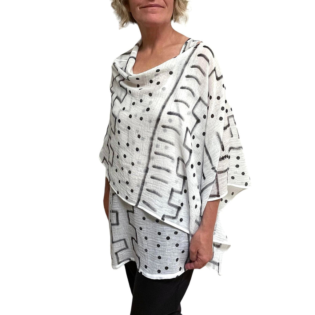 Mud Cloth Gauze Set: Hand-Painted Art Wear
