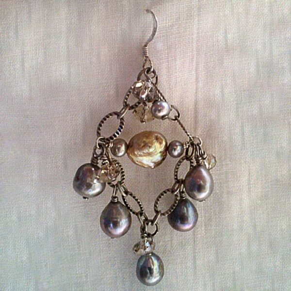 Pearl chandelier earrings