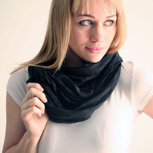 Black silk infiniti scarf