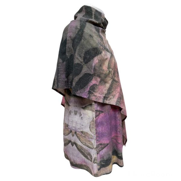 Raw silk eco dyed tank and shawl set