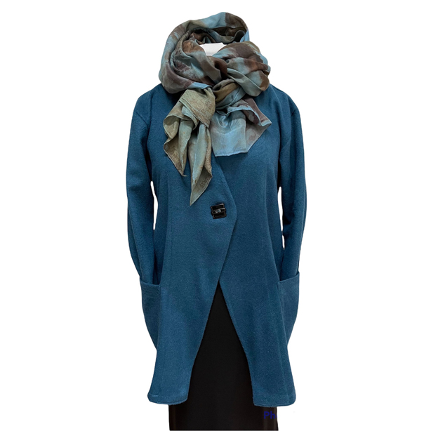 Teal-wool-long-one-button-jacket-slider