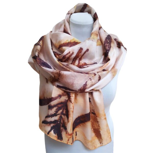 Fireweed eco dyed silk scarf