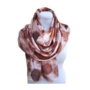 Smokebush eco dyed silk scarf