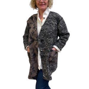 Brown grey wool jacket